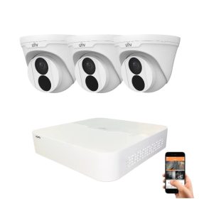 Uniview 3 dome camera IP surveillance system 4MP