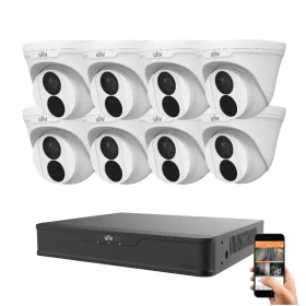 Uniview 8 dome camera IP surveillance system 4MP