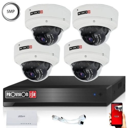 Provision 4 motor zoom IP dome camera system 2MP